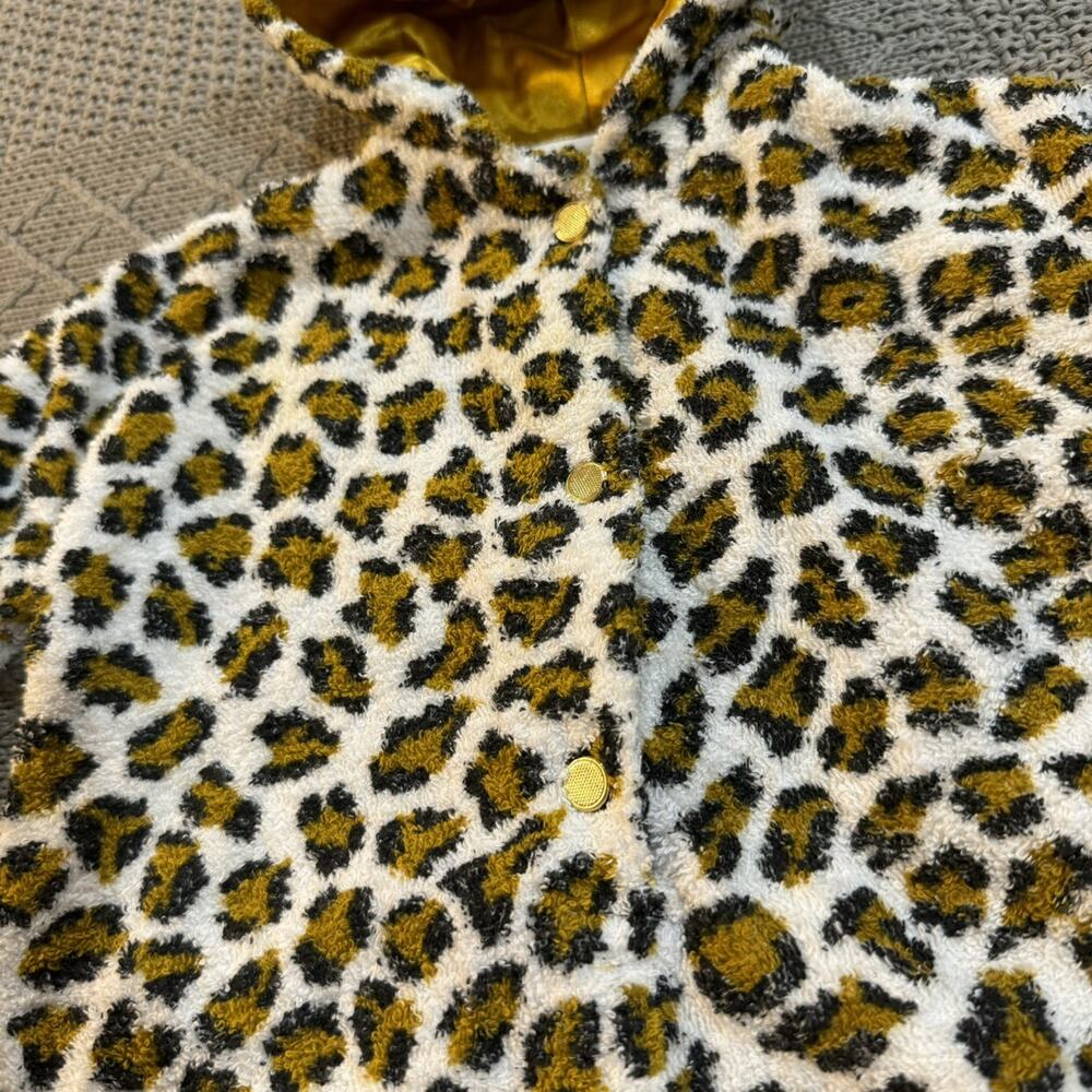 Vintage Handmade Leopard Toweling/Outdoor Hooded Baby Sack ~ 3/6Ml - Picture 7 of 13